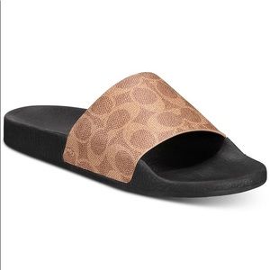 Coach beach pool rubber slides Brand New In Box